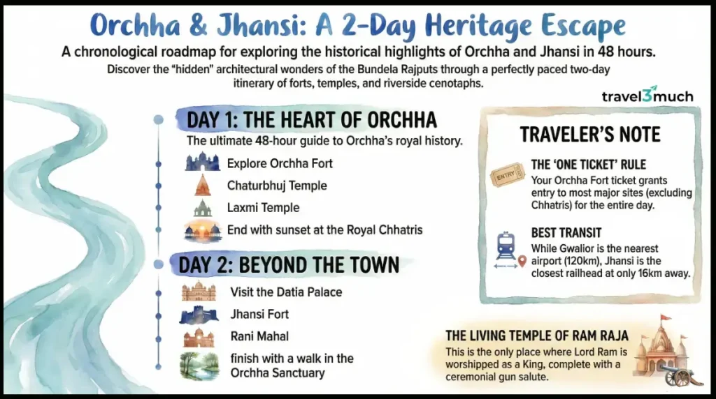Orccha itinerary infographic2