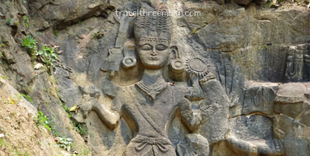 vishnu relief in unakoti