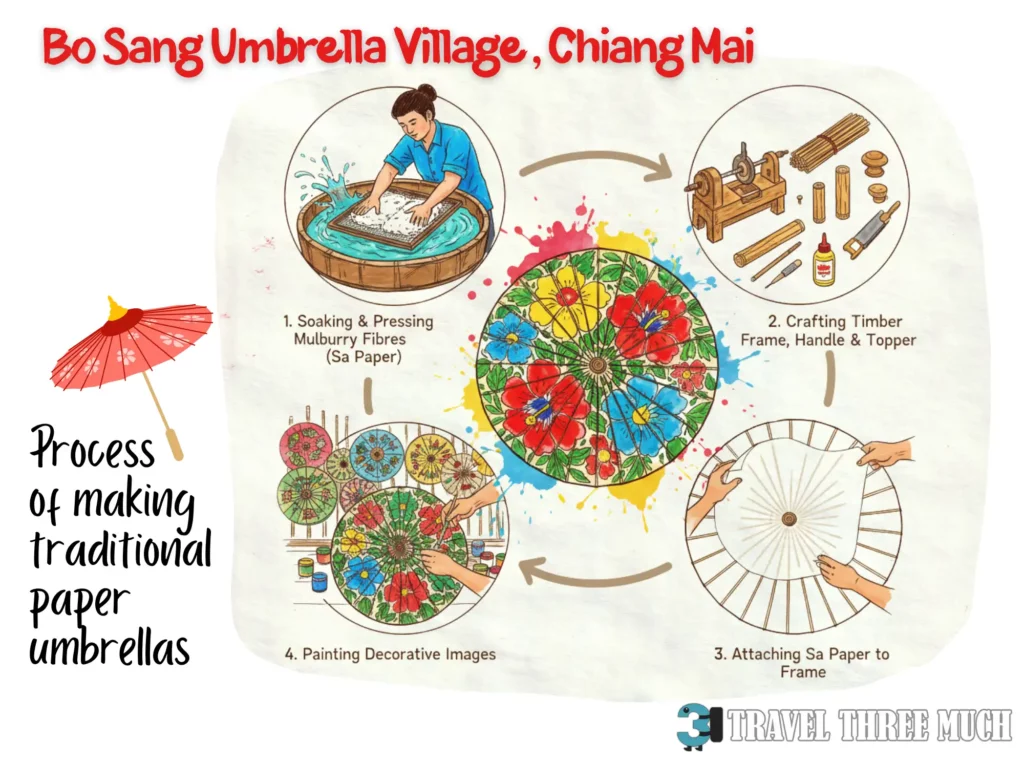 bosang umbrella making process