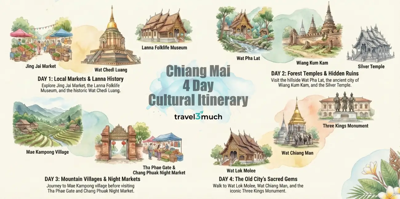chiang mai itinerary infographic