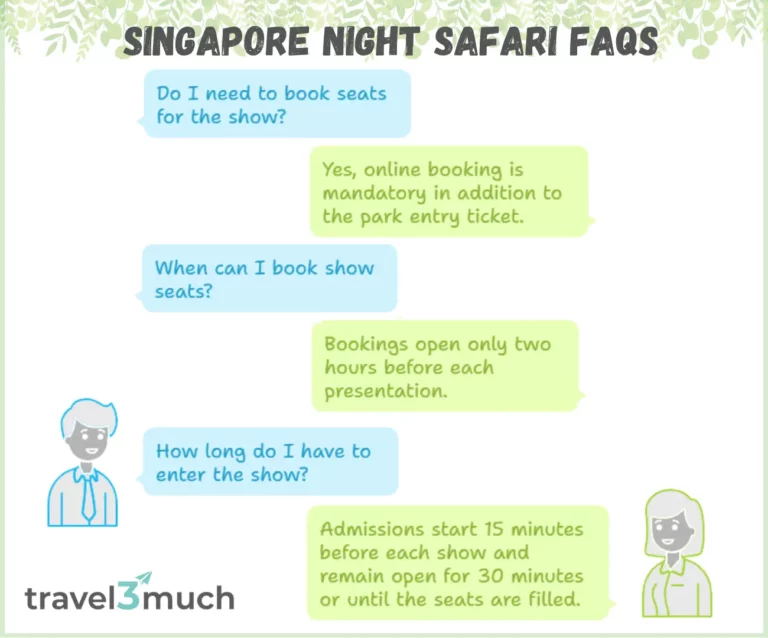 SGP Night safari FAQ mandai